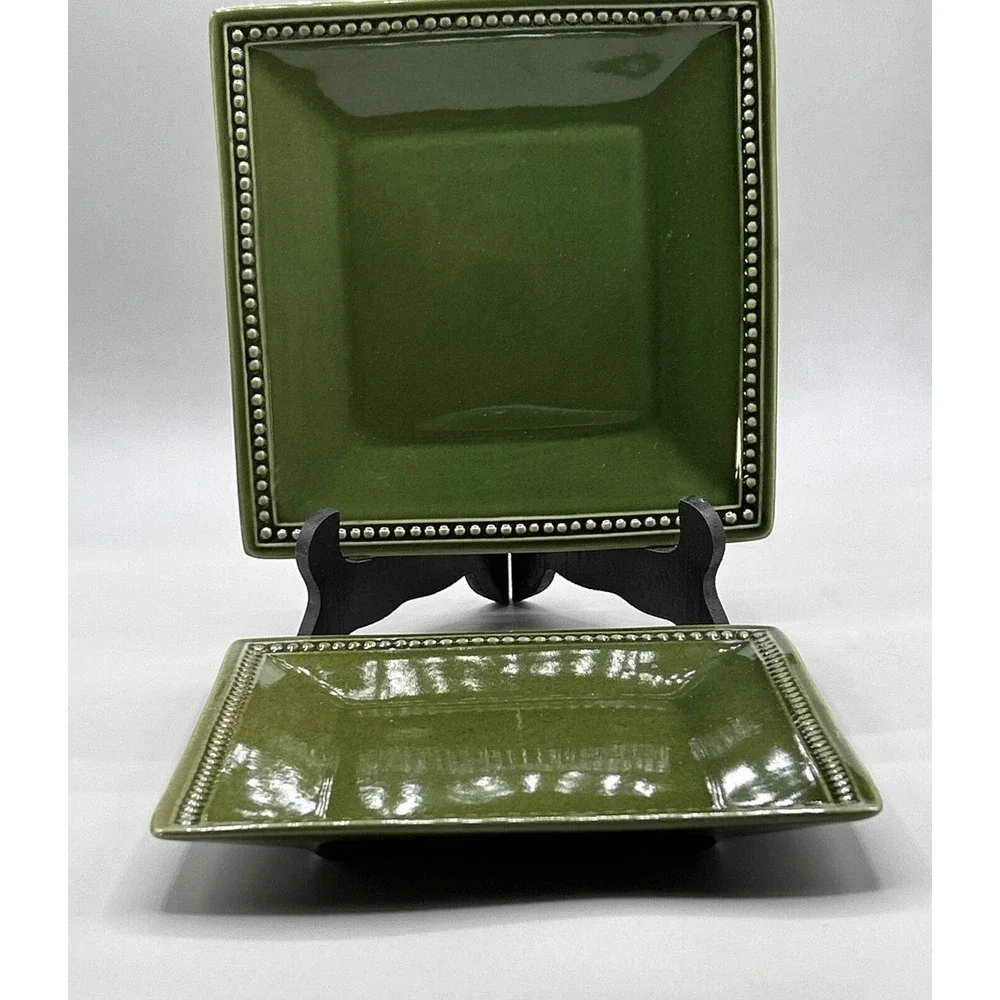 Pier 1 Spice Route Clove Square Luncheon Plates 8